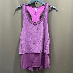 MTA Sport Purple Tank Top, Layer Look, Size Large